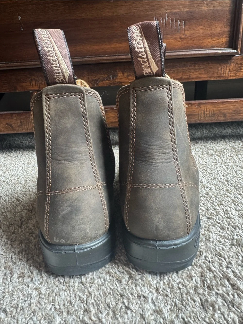 Blundstone 585 Chelsea Boot Rustic Brown Leather Classic Mens Size US 6.5